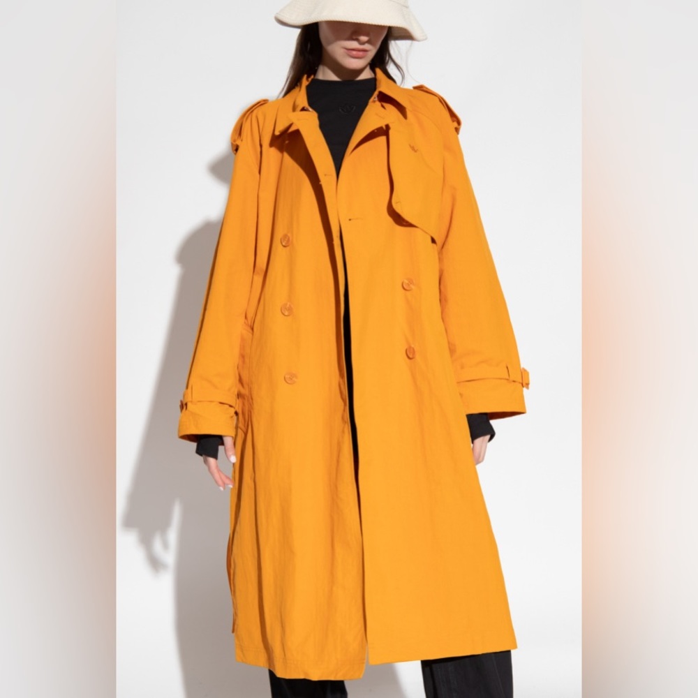 ADIDAS BLUE VERSION FW 2022 • orange trench coat • size: small